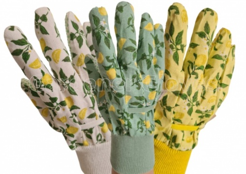 Briers Sicilian Lemon Cotton Gloves with Grips